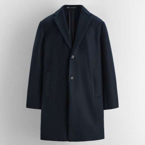 NWT ZARA Double Face Fabric Wool Blend Coat size M